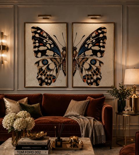 STAINED GLASS BUTTERFLY WING STUDY