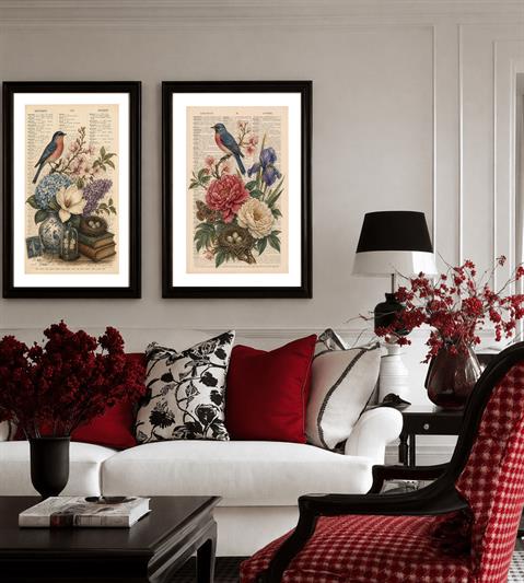 SONGBIRD KEEPS WATCH OVER A VINTAGE GARDEN